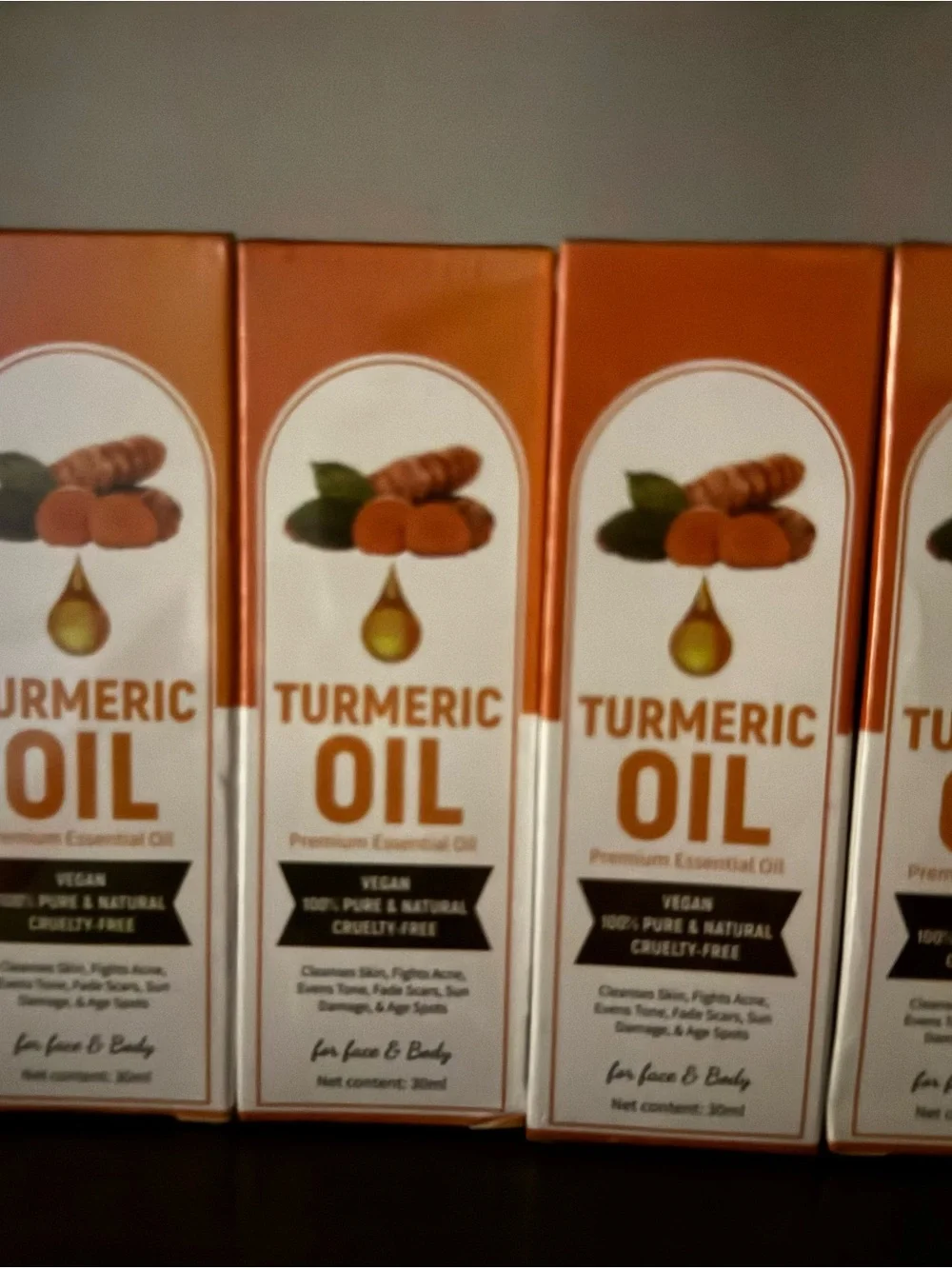 1 bottle Turmeric Oil Premium Essential Oil - Orange & White